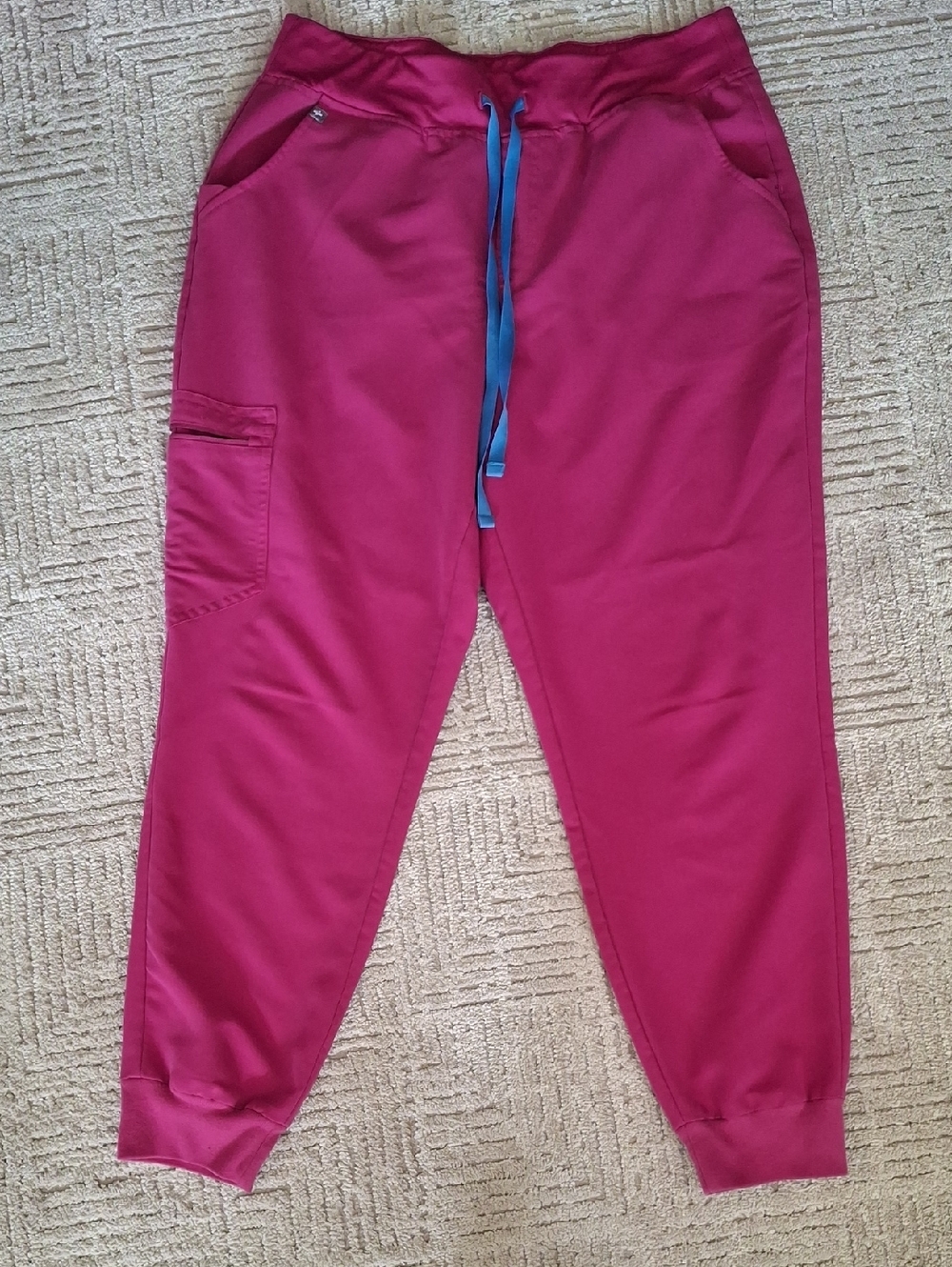 Figs High Waisted Zamora Joggers - Raspberry Sorbet
